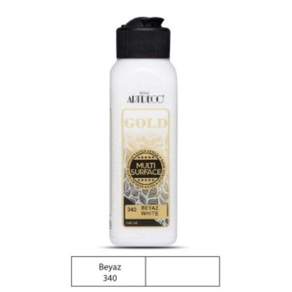Artdeco Gold Multi-Surface Akrilik Boya 140Ml Beyaz 340