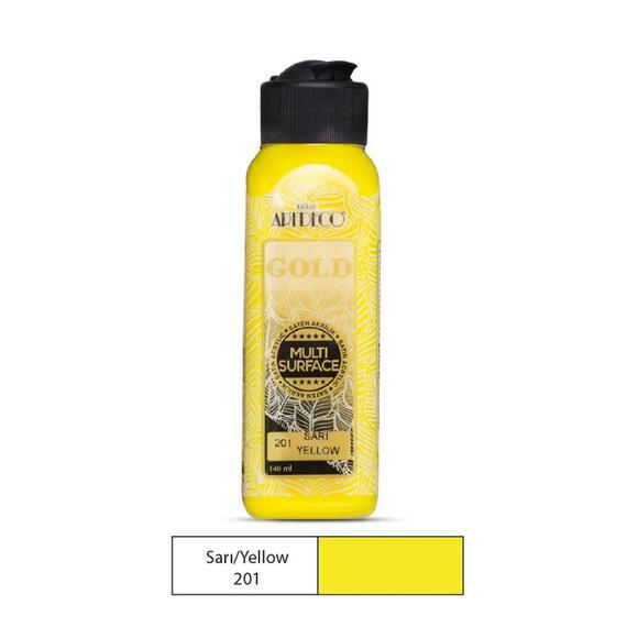 Artdeco Gold Multi-Surface Akrilik Boya 140Ml Sarı 201