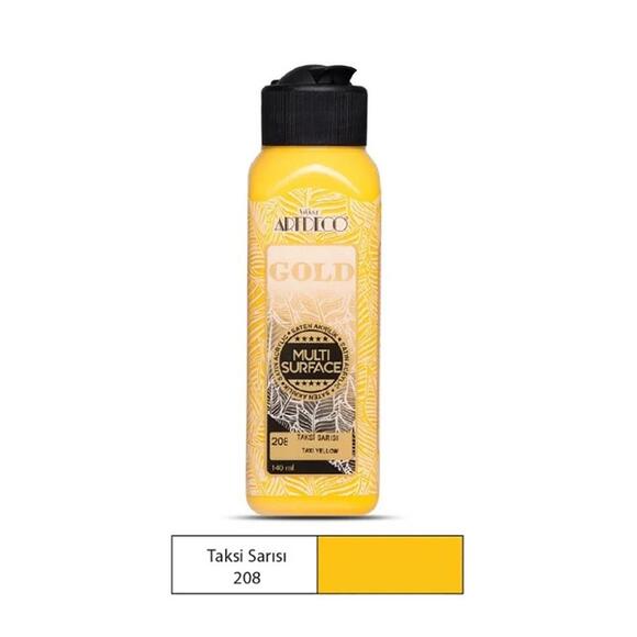Artdeco Gold Multi-Surface Akrilik Boya 140Ml Taksi Sarısı 208