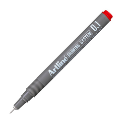 Artline - Artline Çizim Kalemi 0.1 mm Kırmızı EK-231