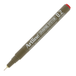 Artline - Artline Çizim Kalemi 0.2 mm Kırmızı EK-232