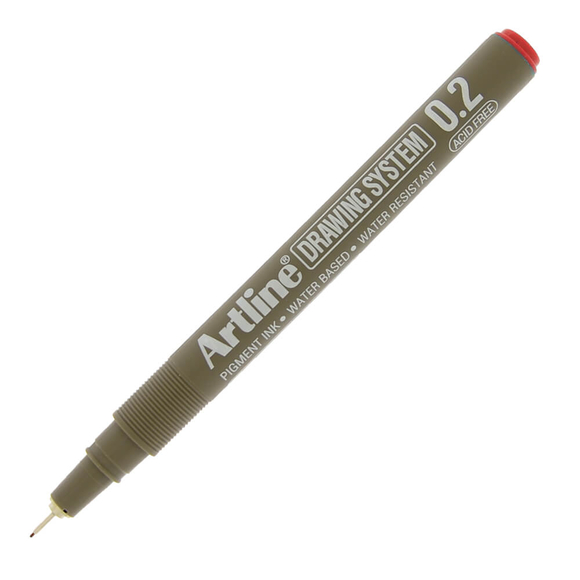 Artline Çizim Kalemi 0.2 mm Kırmızı EK-232