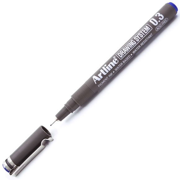 Artline Çizim Kalemi 0.3 mm Mavi EK-233