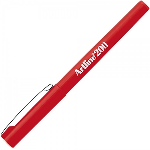 Artline Keçe Uçlu Yazı Kalemi Uç:0,6mm Kırmızı 210N