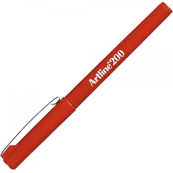 Artline Keçe Uçlu Yazı Kalemi Uç:0,6mm Koyu Kırmızı 210N - Thumbnail