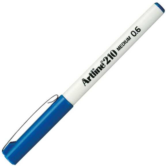 Artline Keçe Uçlu Yazı Kalemi Uç:0,6mm Royal Mavi 210N