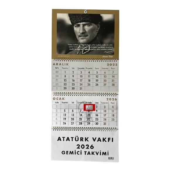 Atatürk Vakfı Gemici Takvimi 2026