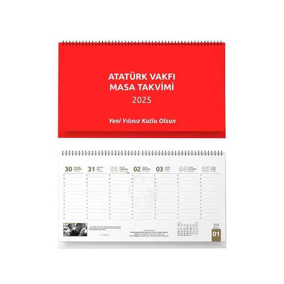 Atatürk Vakfı Masa Sümen Takvimi 2025