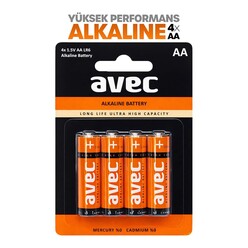Avec - Avec LR6 AA Alkalin Kalem Pil 4’lü Blister
