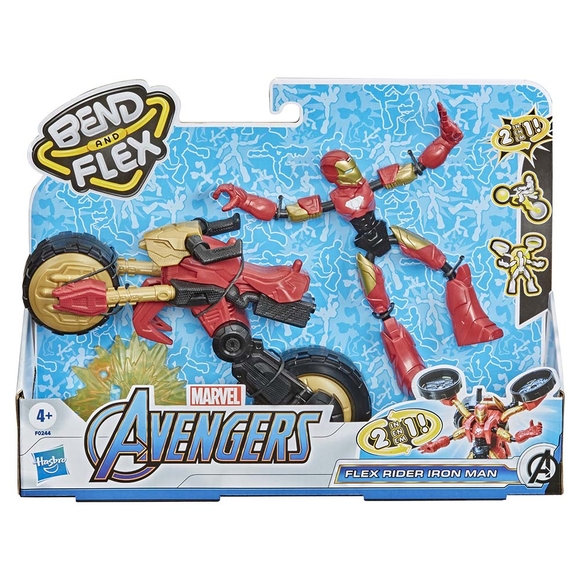 Avengers Bend&Flex Iron Man ve Motosikleti F0244