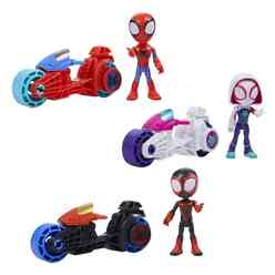 Avengers Spider And His Amazing Friends Motorsiklet Ve Figür F6777 - Thumbnail