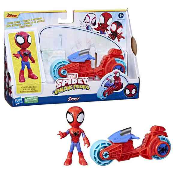 Avengers Spider And His Amazing Friends Motorsiklet Ve Figür F6777