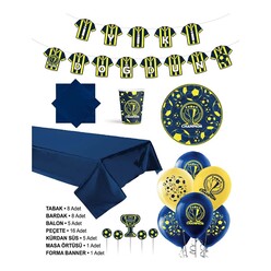 Balloons Kutlama Seti Champion Sarı Lacivert - Thumbnail