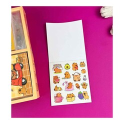 Bam 5 Sayfa Sticker Defter Capybara 12X12 cm 1513 - Thumbnail