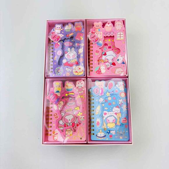 Bam Hediyelik BM-1335 Spiralli Tavşan Tasarımlı Mini Defter