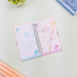 Bam Hediyelik HN-021 Kedi Mottolu Kilitli Defter - Thumbnail