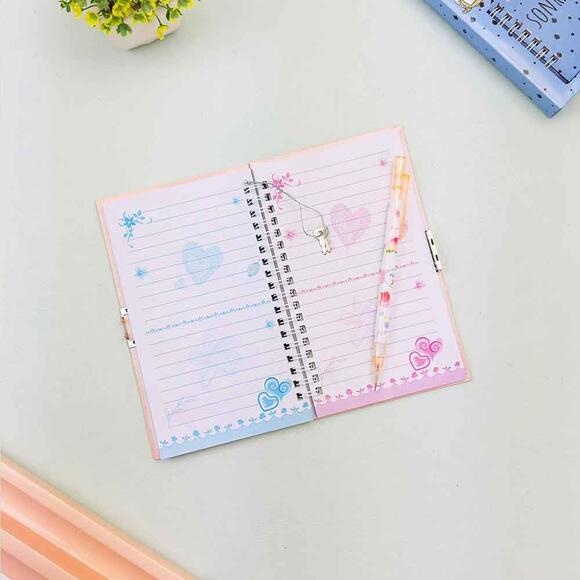 Bam Hediyelik HN-021 Kedi Mottolu Kilitli Defter