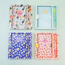 Bam Hediyelik - Bam Hediyelik HN-022 İngilizce Mottolu Kilitli Defter