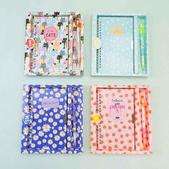 Bam Hediyelik HN-022 İngilizce Mottolu Kilitli Defter