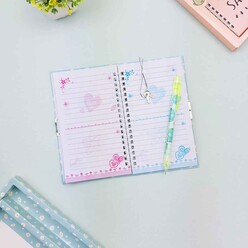 Bam Hediyelik HN-022 İngilizce Mottolu Kilitli Defter - Thumbnail
