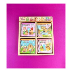 Bam Spiralli Sticker Defter 6 Sayfa 10X10 Cm 1510 - Thumbnail