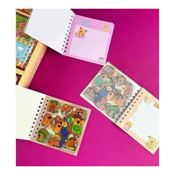 Bam Spiralli Sticker Defter 6 Sayfa 10X10 Cm 1510