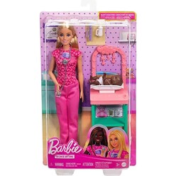 Mattel Barbie - Barbie Bakım Temalı Kariyer Oyun Setleri - Doktor Bebek JCR72