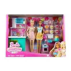 Barbie Brooklyn ve Malibu Pasta Yapıyor Oyun Seti HJY94 - Thumbnail