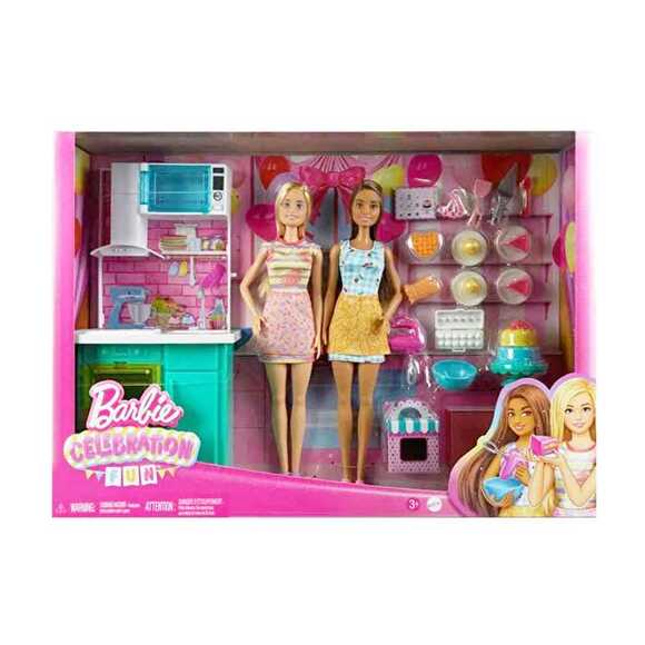 Barbie Brooklyn ve Malibu Pasta Yapıyor Oyun Seti HJY94