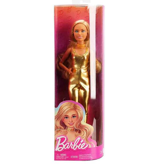Barbie Büyüleyici Parti Bebekleri - Altın Rengi Tulumlu HRH19