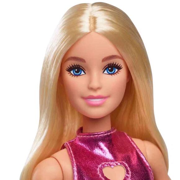 Barbie Büyüleyici Parti Bebekleri - Pembe Metalik Elbiseli Sarışın HYT88