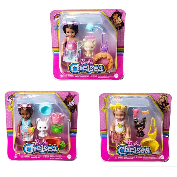 Barbie Chelsea Bebek ve Hayvan Dostu Oyun Setleri HGT08