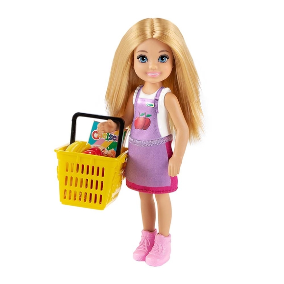 Barbie Chelsea Meslekleri Öğreniyor Market Çalışanı Chelsea ve Oyun Seti GTN67