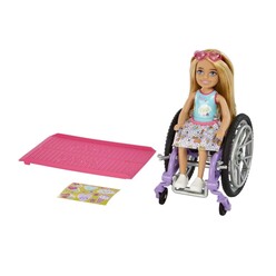 Barbie Chelsea Tekerlekli Sandalyede Chelsea HGP29 - Thumbnail