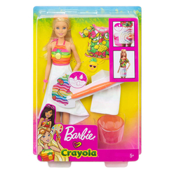 Barbie Crayola Meyveli Tasarım Bebeği GBK18 - Thumbnail