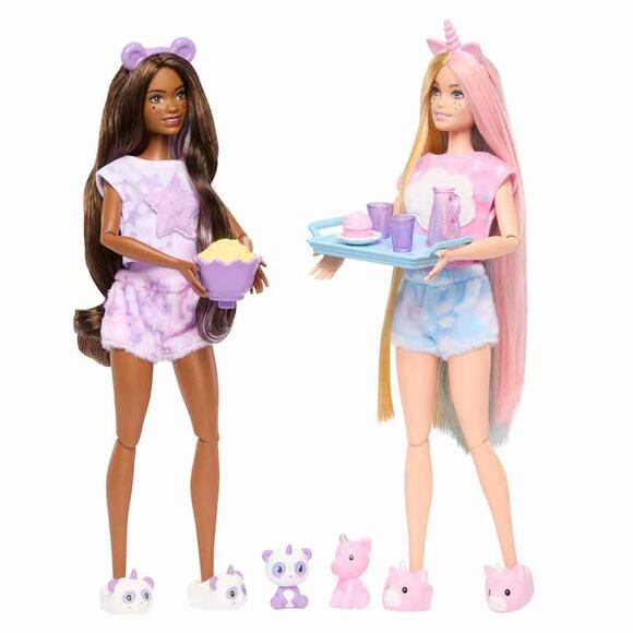 Barbie Cutie Reveal Pijama Partisi İkili Set HRY15