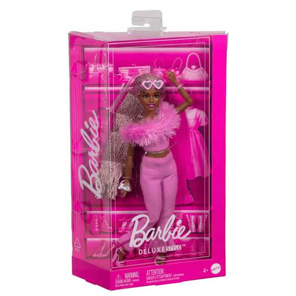 Barbie Deluxe Style Bebekler Kahverengi Örgü Saçlı HYV28