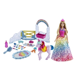 Barbie Dreamtopia Bebek ve Tek Boynuzlu At GTG01 - Thumbnail