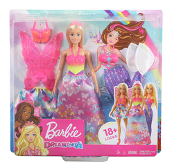 Barbie Dreamtopia Dönüşen Prenses Bebek Oyun Seti GJK40 - Thumbnail