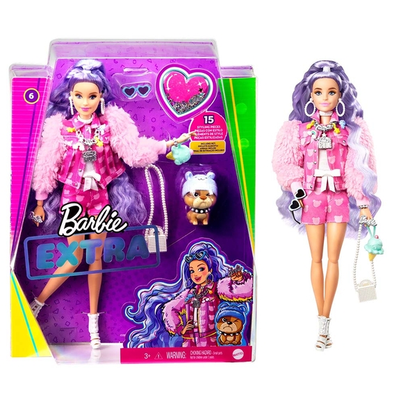 Barbie Extra - Mor Saçlı Bebek GXF08