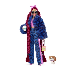 Barbie Extra Pembe Bandanalı Bebek HHN09 - Thumbnail
