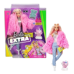 Barbie Extra Pembe Ceketli Bebek GRN28 GRN28 - Thumbnail