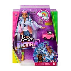 Barbie Extra Renkli Örgü Saçlı Bebek GRN29 - Thumbnail