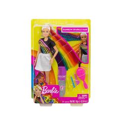 Barbie Gökkuşağı Renkli Saçlar Bebeği FXN96 - Thumbnail