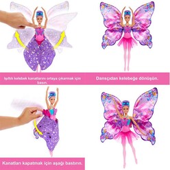 Barbie Kelebek Dansçı Bebek HXJ10 - Thumbnail