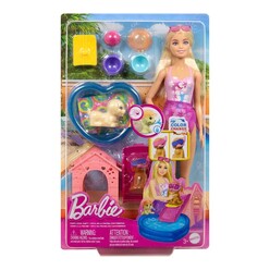 Mattel Barbie - Barbie Köpekçikle Havuz Partisi JBF35