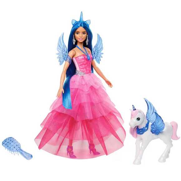 Barbie Mavi Saçlı Prenses Bebek HRR16