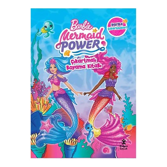 Barbie Mermaid Power Çıkartmalı Boyama Kitabı