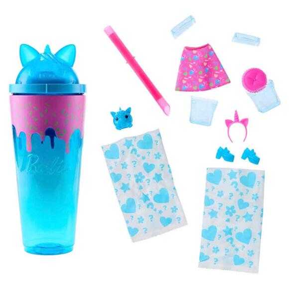 Barbie POP Reveal Milkshake Serisi - Mavi Unicorn JCN86