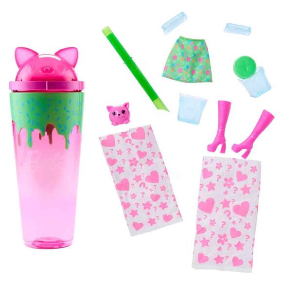 Barbie POP Reveal Milkshake Serisi - Pembe Kedi JCN88